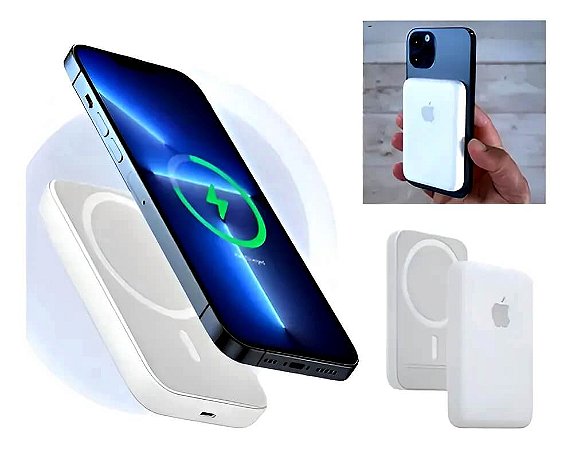 Carregador Indução Bateria Magsafe para Iphone