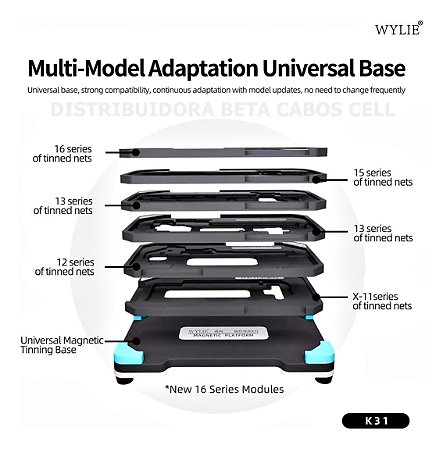 Suporte Interposer iPhone X Ao 16PM Wylie WL K31