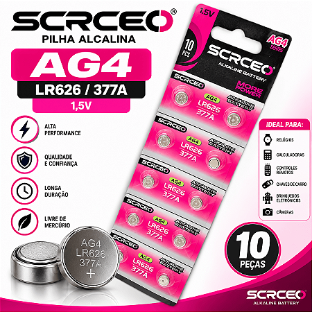 Bateria Pilha Screo AG4 377A LR626 VNP