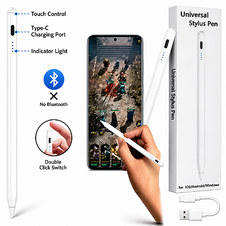 Caneta Touch Universal Pencil Touchscreen Stylus Pencompatível IOS Android Windows iPad Tablet NVD