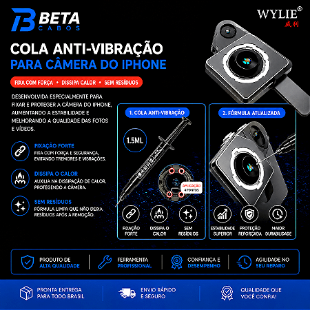 Cola Anti Vibração Para Câmera do iphone WYLIE
