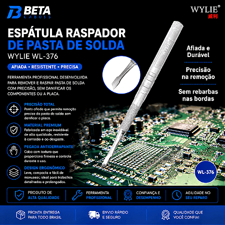 Espátula Raspador De Pasta De Solda WYLIE WL 376