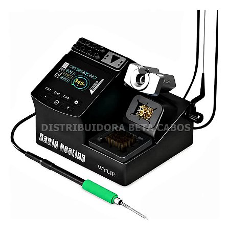 Estação De Solda Profissional Wylie Wl c210p 200w Alta Potência Com Aquecimento Rápido Para Reparo De Placas Pcb E Eletrônicos Controle De Temperatura Preciso