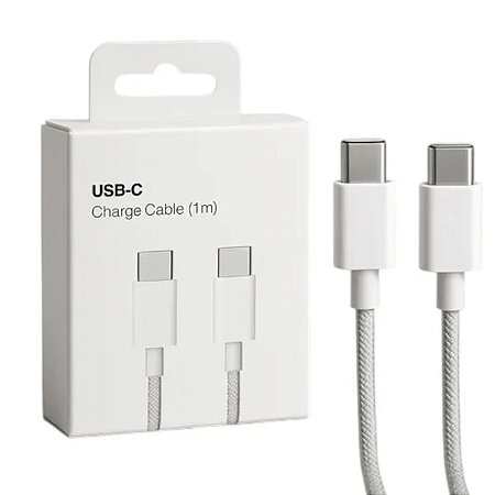 Cabo Tipo c USB C para USB C Tope C 60w 1 Metro Revestido em Nylon Carregamento Turbo