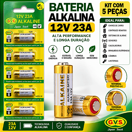 Bateria Pilha 23A 23 A 12v Cartela 5 Peças VPN