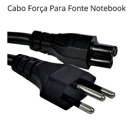 Cabo De Força Energia Para Fonte Notebook Tripolar Padrão Br