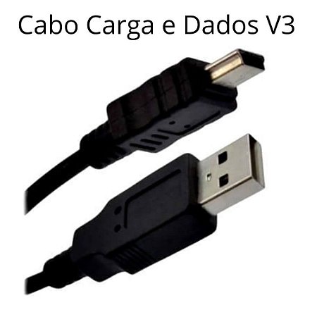 Cabo Carga E Dados V3  Carregar Controle Ps3 Caixinha Som 1,5M