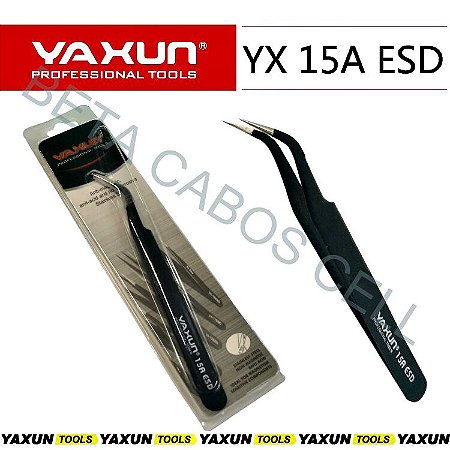Pinça Curva Esd Profissional Yaxun Yx 15 A Esd