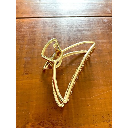 Presilha de Cabelo Grande Dourada Metal | Acessório Feminino Elegante e Resistente