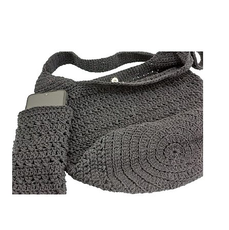 Bolsa com Porta Celular Artesanato em Crochê Feito a Mão, Presente, Passeio, Férias