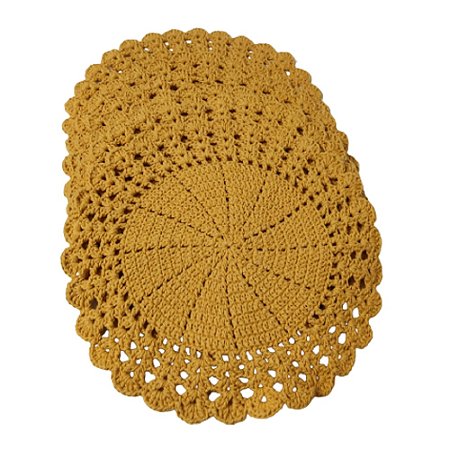 Jogo de Sousplat Mesa posta em Croche com 6 peças -Artesanato