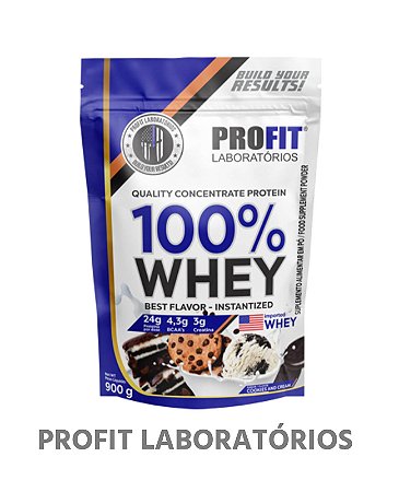 Whey Protein Profit Laboratorios 100% Whey - Refil 900g