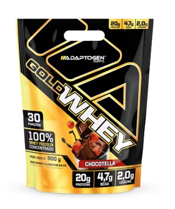 Gold Whey 100% Concentrada refil 900g- Adaptogen