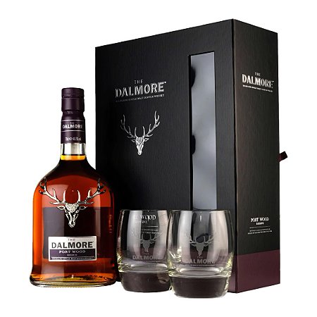 Kit 2 Copos de Vidro Dalmore Oficial + Dalmore Port Wood Reserve - 700ml