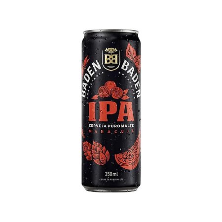 Cerveja Ipa Puro Malte Baden Baden Sabor Maracujá Lata - 350ml
