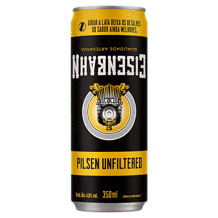 Cerveja Pilsen Puro Malte Unfiltered Eisenbahn Lata - 350ml