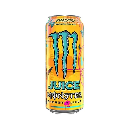 Energético Juice Tropical Orange Monster Khaotic Latão - 473ml