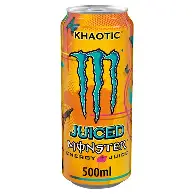 Energético Juice Tropical Orange Monster Khaotic Latão - 473ml
