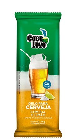 Gelo Coco Leve Sabor Cerveja com Sal e Limão 190 G