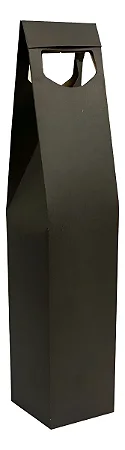 Sacola de Papel Para Garrafa de Vinho Cor Preta