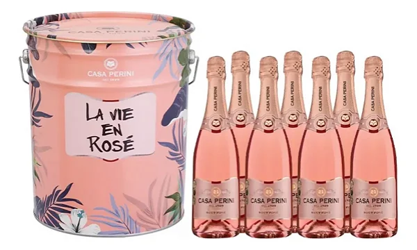 Balde com 7 Unidades Casa Perini Espumante Brut Rosé - 750 ml