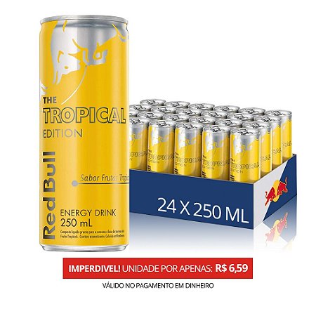 Energético Red Bull Tropical - 250 ml - Pack 24 Unid. - Bebidas BH Delivery  - ZapVendas (31) 9.7574-1007