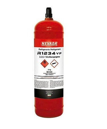 CILINDRO (FE) TETRAFLUOROPROPANO FLUIDO REFRIGERANTE  R1234yf 2kg