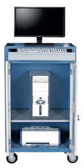 CARRINHO RACK PARA COMPUTADOR FECHADO COM BANCADA