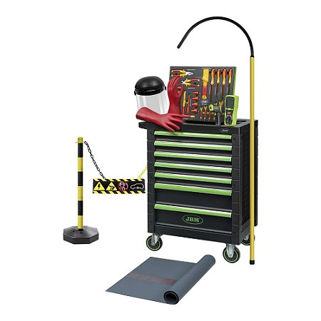 CARRINHO DE FERRAMENTAS 7 GAVETAS COM FERRAMENTAS VDE