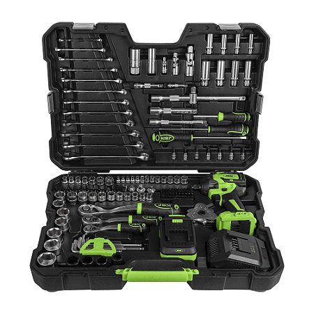 MALETA DE FERRAMENTAS COM CHAVE DE IMPACTO A BATERIA 800NM