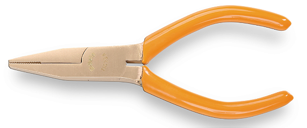 ALICATE DE PONTAS CHATAS EXTRA-LONGAS COM ESTRIAS ANTIFAISCANTE