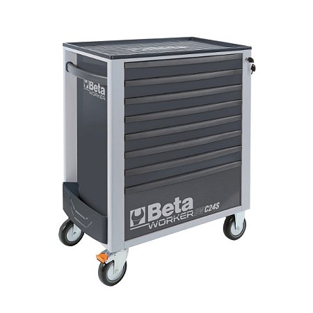 CARRO COM 8 GAVETAS E COM JOGO DE 398 FERRAMENTAS (CINZA) - BETA