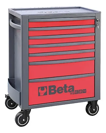 CARRO PARA FERRAMENTAS COM 7 GAVETAS (VERMELHO)- BETA