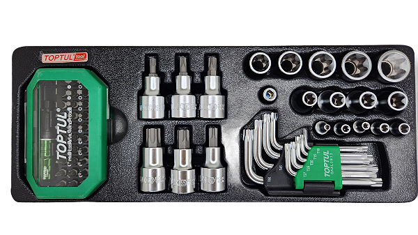 JOGO DE SOQUETES , ACESSORIOS , BITS, E CHAVES TORX 65