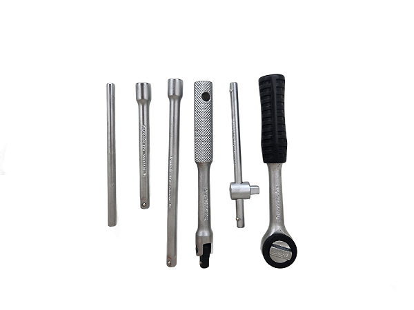 KIT COM SOQUETES SEXTAVADOS E ACESSÓRIOS ENC 1/4" - 17PÇS