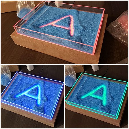 Bandeja A4 em acrílico cristal