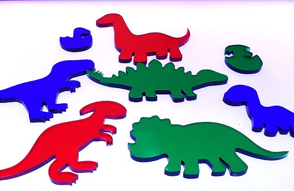 Dinossauros em acrílico