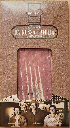 Carne Bovina Defumada (Pastrami) Fatiada - Frigorífico Cancian