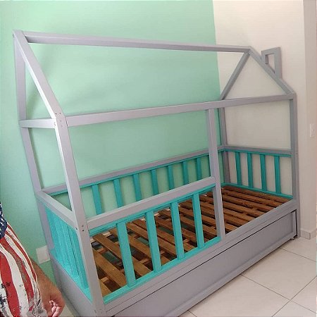 Cama Montessoriana com Cama Auxiliar - Bicama Modelo 25