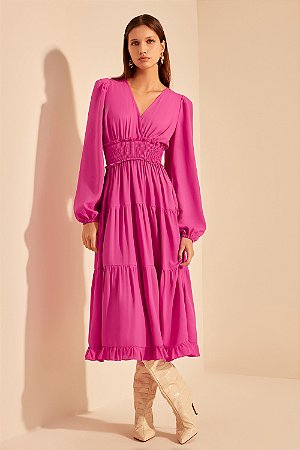 VESTIDO MIDI EVA - Pink