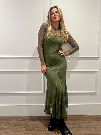 VESTIDO LIVIA VERDE MILITAR