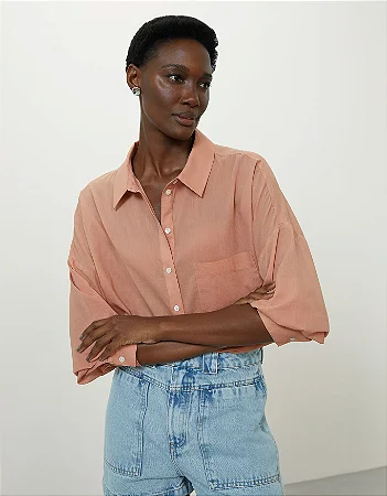 CAMISA TÂNIA AMENDOA