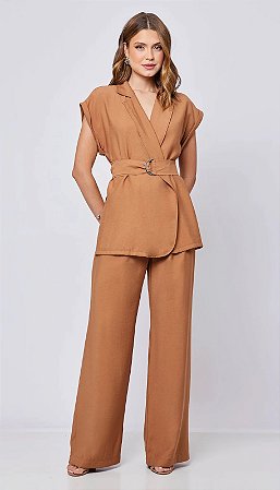 CONJUNTO AGATA MARROM
