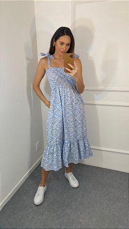 VESTIDO BANDANA AZUL