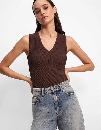 TOP TRICOT CAFÉ