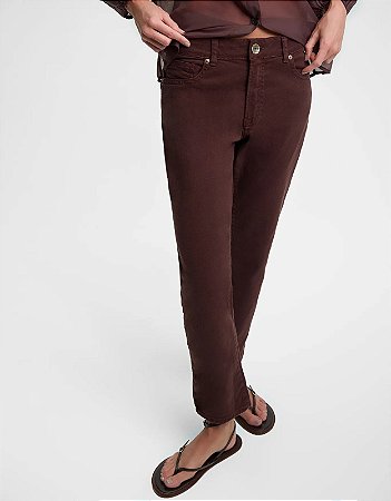CALÇA SLIM FIT CAFÉ