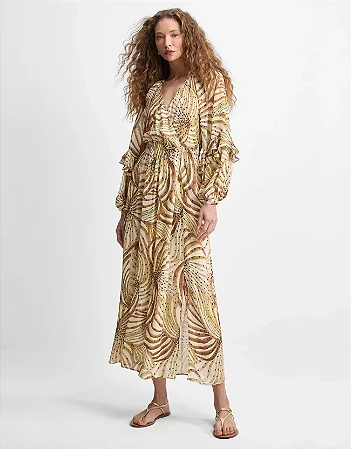 VESTIDO MIDI GRAFICO FLUIDO