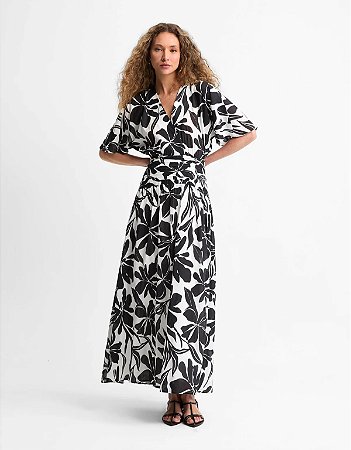 VESTIDO FLORAL P&B