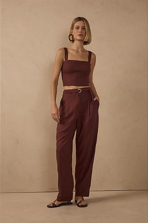 CALÇA GAIA CENOURA MARROM