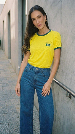 CAMISA BRASIL TEXTURA ONCINHA